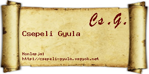 Csepeli Gyula névjegykártya